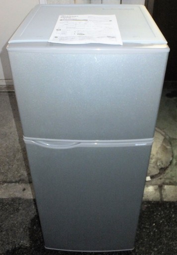 ☆シャープ SHARP SJ-H12Y 118L 2ドアノンフロン冷凍冷蔵庫◆耐熱100℃のトップテーブル