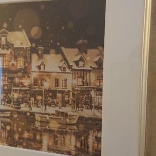 笹倉鉄平 サン・ルーに降る雪 絵画 笹倉鉄平 サン・ルーに降る雪 絵画