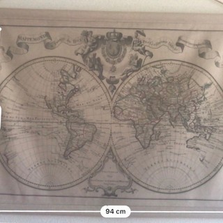 壁掛けファブリック(世界地図)
