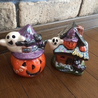 ハロウィン かぼちゃ陶器小物入れ