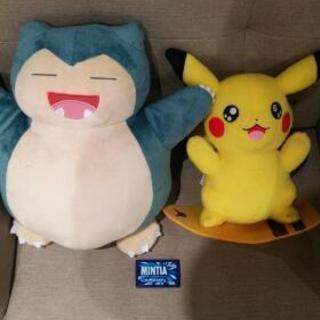 ポケモン ピカチュウ カビゴン 大きなぬいぐるみ ２つセット 美品