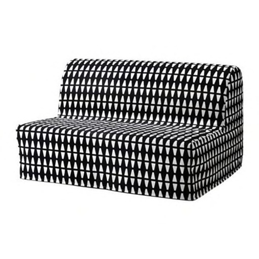 IKEA ソファベッド(ダブル) LYCKSELE リクセーレ 白黒