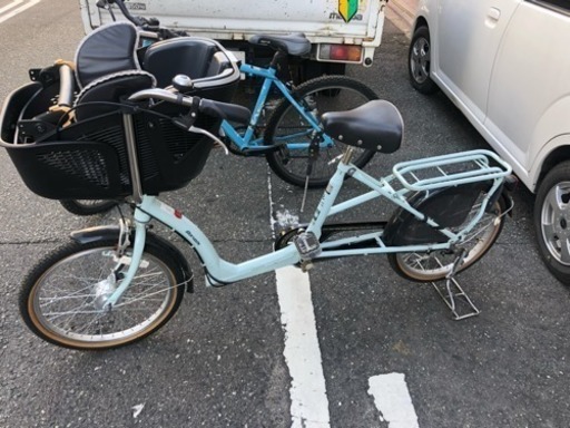 美品 ベビー椅子付け自転車