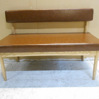 東谷 ビニール張ベンチソファー『美品中古』【リサイクルショップサルフ】