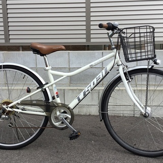 ★27インチ・自転車・シマノ6段変速・LEDライト・大型カゴ