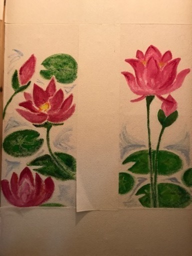 蓮子の花     クロスに書いてある絵