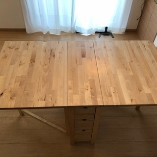 IKEA 折りたたみ ダイニングテーブル セットNORDEN 椅子付き