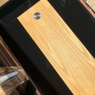 ガラス 木目 テーブル