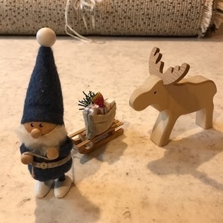クリスマスの飾り(^^)サンタとトナカイ