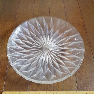 【中古】ガラス皿　25.5cm