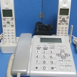 三洋製コードレス電話セット TEL-DJ4　子機2台
