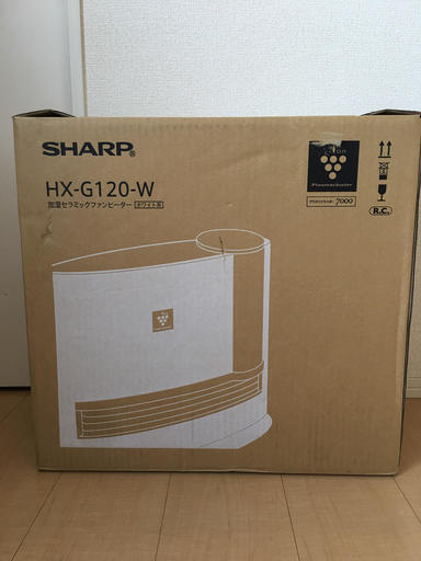 SHARP プラズマクラスター  加湿ファンヒーターホワイト 新品！
