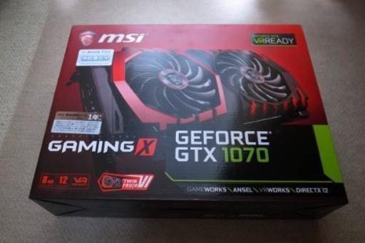 PCパーツ MSI GeForce GTX1070 8GB GAMING X 8G