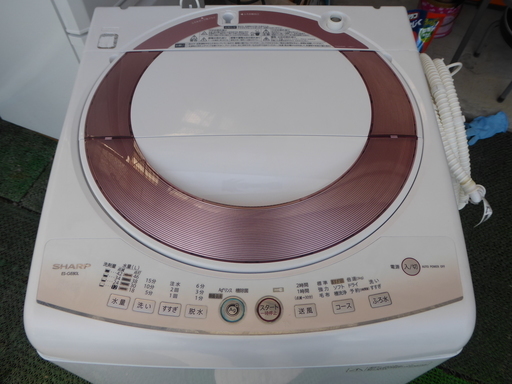 特価！8k洗い！Ag＋イオン除菌防臭 2014年製 分解洗浄＆整備済！全自動洗濯機 シャープ ES-GE80L-P