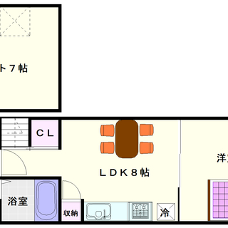 【コンソラーレ難波】3号タイプ！1ＬＤＫ＋ロフトタイプ！みんな大好きロフト付！！の画像