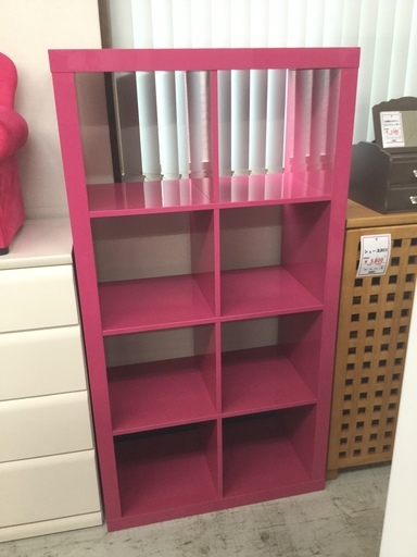 ♪ピンクスパイダー♪ X-JAPAN HIDE仕様!? IKEA オープンラック 多目的棚 ラック ブラウン 収納棚 家具 ウォールラック ピンク