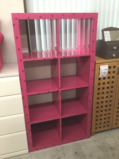 ♪ピンクスパイダー♪ X-JAPAN HIDE仕様!? IKEA オープンラック 多目的棚 ラック ブラウン 収納棚 家具 ウォールラック ピンク
