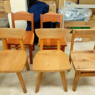 木製の手作り椅子５脚　10/25まで