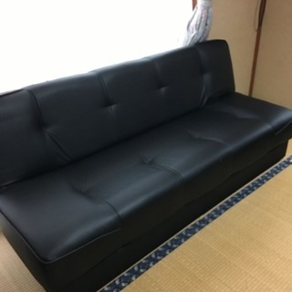 美品】ニトリ 合皮ソファベッド