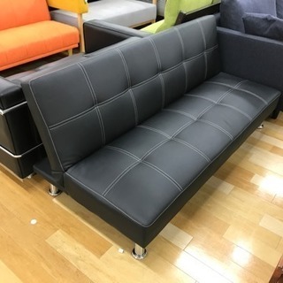 2人掛けソファー グリーン 合皮 【トレファク岸和田店】 うさんくさい