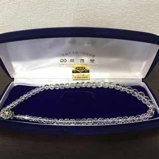 白水晶のネックレス