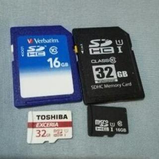 MicroSDHCカード 32gb、16gb ＆ ノーマルSDH...