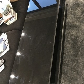 テレビボード ガラステーブル黒