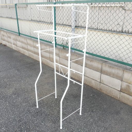 ランドリーラック 洗濯機用ラック 幅・高さ調節可能 JM1593)【取りに来られる方限定】