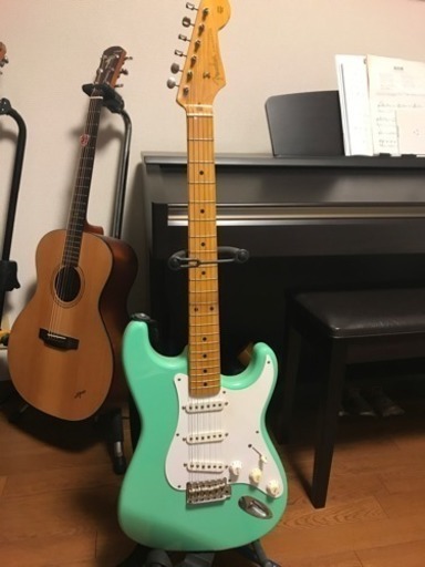 美品！Fender Japan 54年シェイプ Texas Special 搭載 サーフグリーン ストラトキャスター