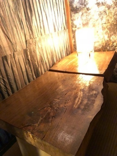 楢の木ローテーブル 酒卓
