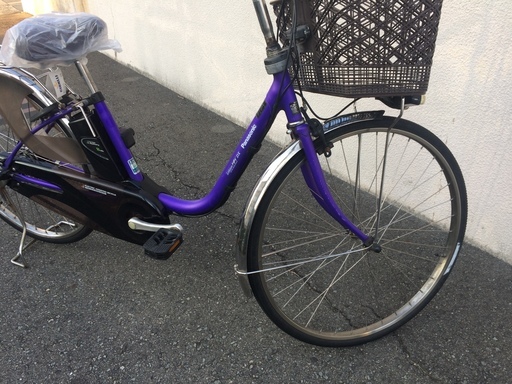 パナソニックビビDX新基準子供乗せ紫ナチュラアシスタ神戸市電動自転車 