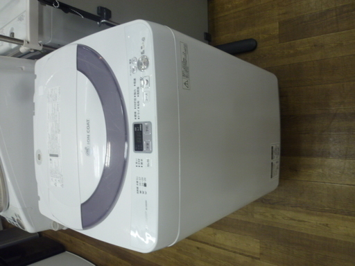R 中古 SHARP 全自動洗濯機（5.5kg） ES-GE55N 2014年製