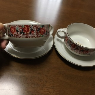ペア スープカップ ソーサー付 Mariko LONDON