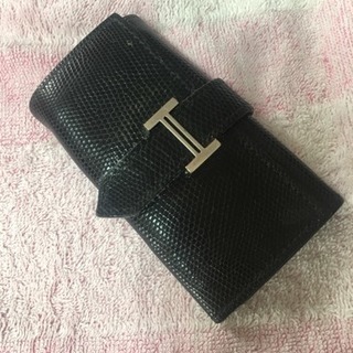 正規品☆エルメス リザード キーケース ブラック 正規品☆エルメス リザード キーケース シルバー金具 ブラック