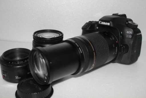Canon EOS 80D 標準\u0026望遠\u0026単焦点トリプルレンズセット