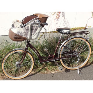 ♪a.n.design works/a.n.デザインワークス チャイルドシート付 ママチャリ F22R26 札幌♪