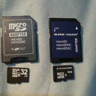 MicroSDHCカード 32gb 8gb ２つセット 動作確認...