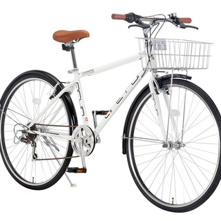 新品同様の自転車！カゴ付きクロスバイク27インチ