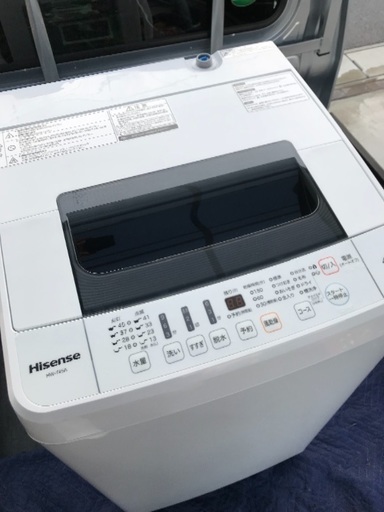 取引中2017年製ハイセンス全自動洗濯機4.5キロ美品。千葉県内配送無料。設置無料。