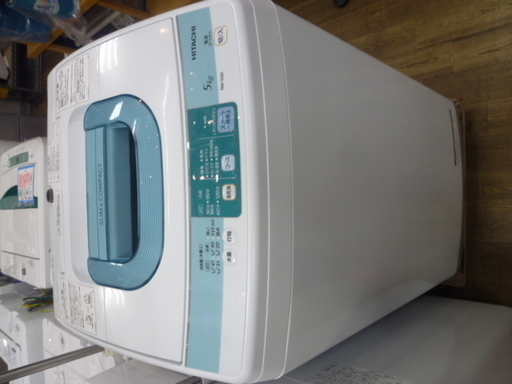 R 中古 HITACHI 全自動洗濯機（5.0kg） ピュアホワイト NW-5SR 2014年製