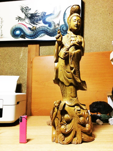 ベルギー製 時代木彫弘法大師 共箱 特大サイズ 現状渡し 日本美術 仏像