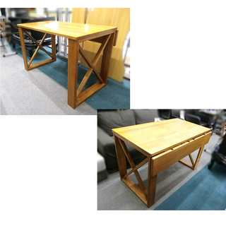 札幌 美品 入手困難品【コスガ ワークショップデスク3点セット】ナラ材 分解＆組立て可能 多目的デスク デスク+チェア+ワゴン 事務机 学習机 本郷通店