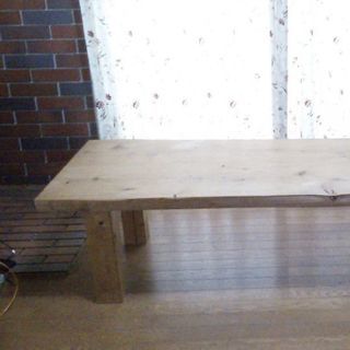 大工さんが作った長いテーブル 天然木 厚さ5cm Used 10...
