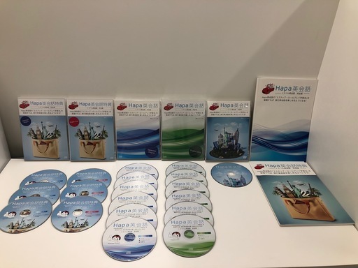 英会話教材 ★Hapa英会話 ★ 本編CD12枚+テキスト1冊+DVD1枚　特典CD6枚+テキスト1冊！ほぼ未使用