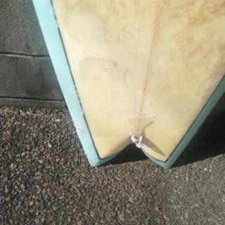 レトロツインフィッシュファンサーフボード7.7x22 7/16x2 14/16 浸水なしオンフィン　リペア有りラウンドノーズフィッシュ　oz