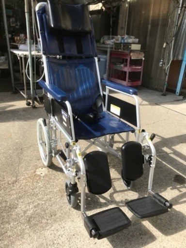 ＊掘り出し商品＊【中古】カワムラサイクル 介助用 リクライニング車椅子 スチール製 RR43-N