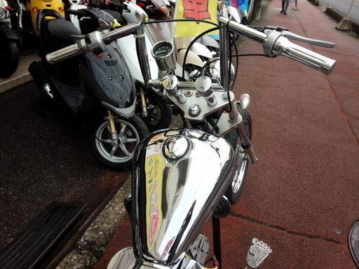 NO.2338 ジャズ （JAZZ） メッキ ロングフォーク フルカスタム車