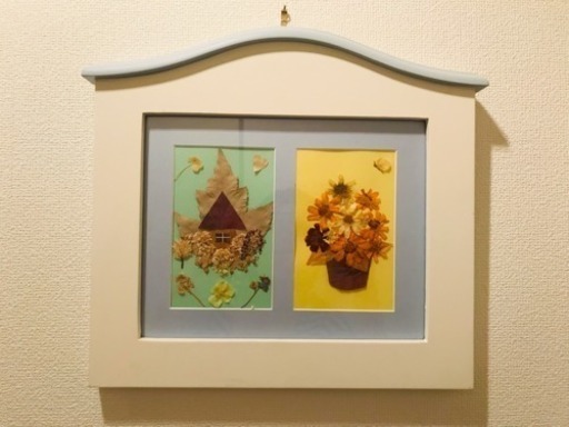 個展出品作 押花 額付き 在庫処分バザール
