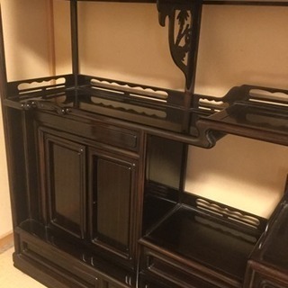 黒檀  飾り棚  中古品