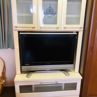 白色テレビボード コーナー用